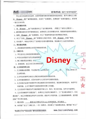 嘉興XX容器有限公司 Disney與康華合作
